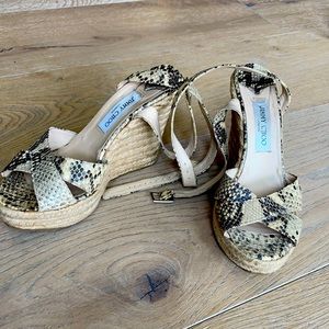 Jimmy Choo Snakeskin Espadrilles